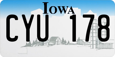 IA license plate CYU178