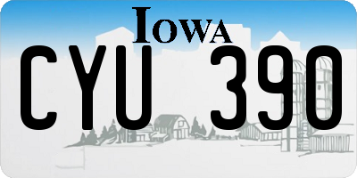 IA license plate CYU390