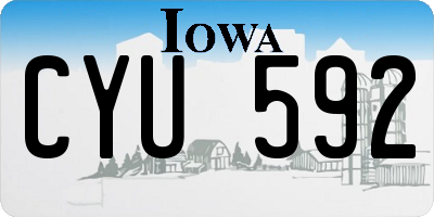 IA license plate CYU592