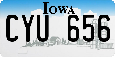 IA license plate CYU656