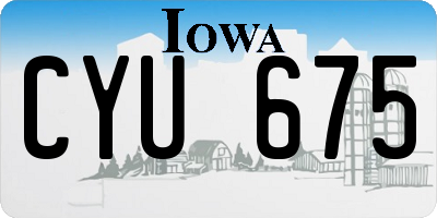 IA license plate CYU675