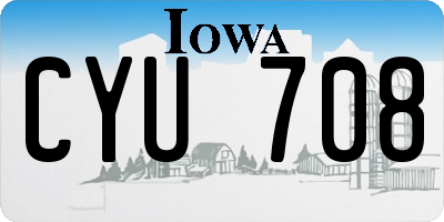IA license plate CYU708