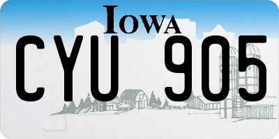IA license plate CYU905