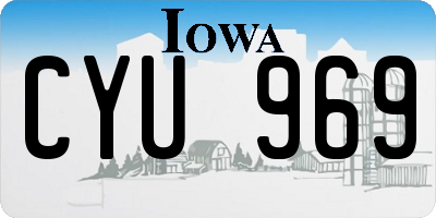 IA license plate CYU969