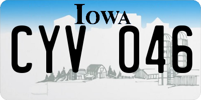 IA license plate CYV046