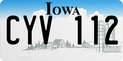IA license plate CYV112