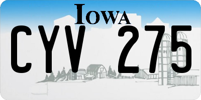 IA license plate CYV275