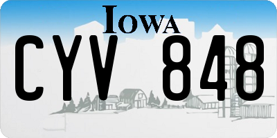 IA license plate CYV848