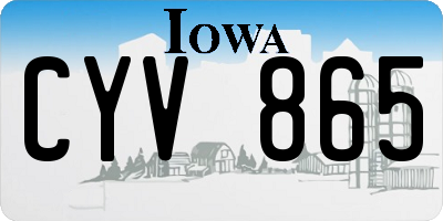 IA license plate CYV865