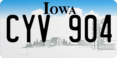 IA license plate CYV904