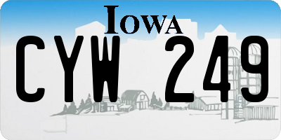 IA license plate CYW249