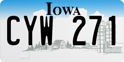 IA license plate CYW271