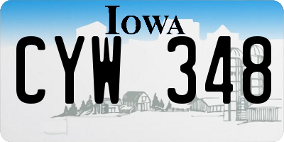 IA license plate CYW348