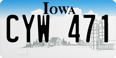 IA license plate CYW471