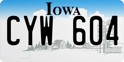 IA license plate CYW604
