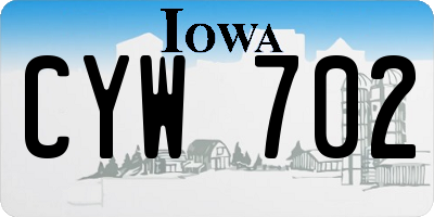 IA license plate CYW702
