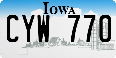 IA license plate CYW770