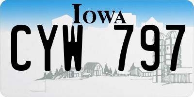 IA license plate CYW797