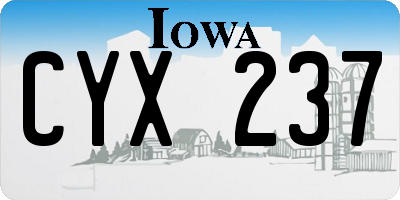 IA license plate CYX237