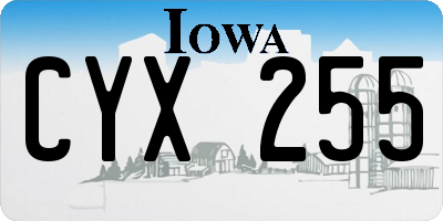 IA license plate CYX255