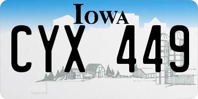 IA license plate CYX449