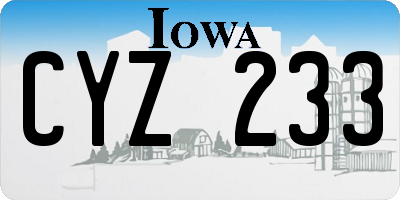 IA license plate CYZ233