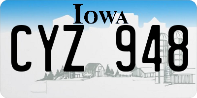 IA license plate CYZ948