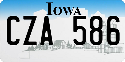 IA license plate CZA586