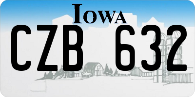 IA license plate CZB632