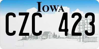 IA license plate CZC423