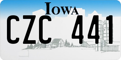 IA license plate CZC441