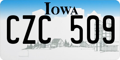 IA license plate CZC509