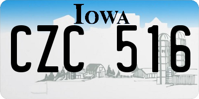 IA license plate CZC516