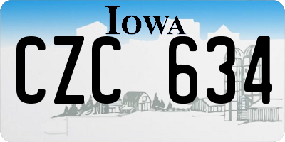 IA license plate CZC634