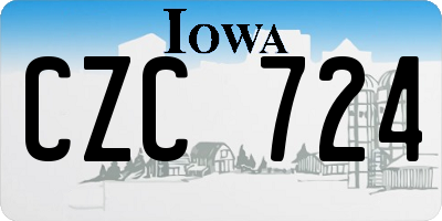 IA license plate CZC724