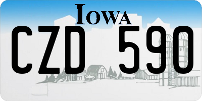 IA license plate CZD590