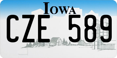 IA license plate CZE589