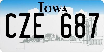 IA license plate CZE687