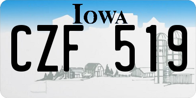IA license plate CZF519