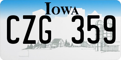 IA license plate CZG359