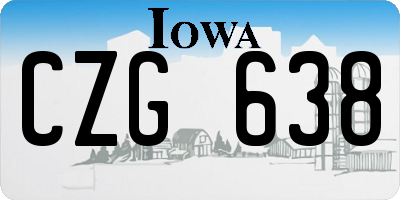 IA license plate CZG638