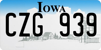 IA license plate CZG939