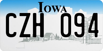 IA license plate CZH094