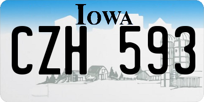 IA license plate CZH593