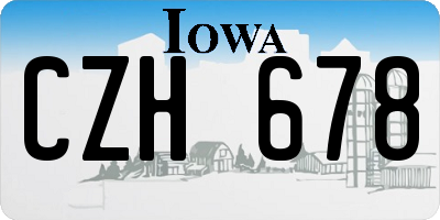 IA license plate CZH678