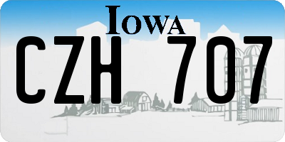 IA license plate CZH707