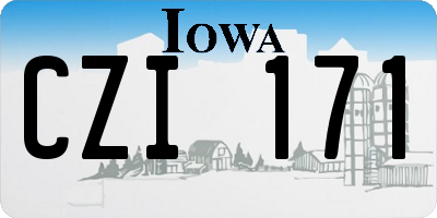 IA license plate CZI171
