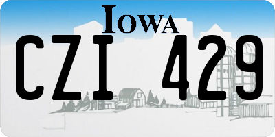 IA license plate CZI429