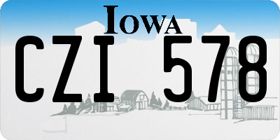 IA license plate CZI578