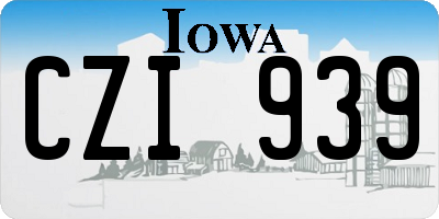 IA license plate CZI939